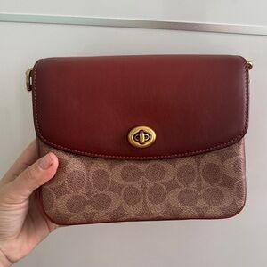 Coach Red and Tan Crossbody Bag (Brand NEW)
